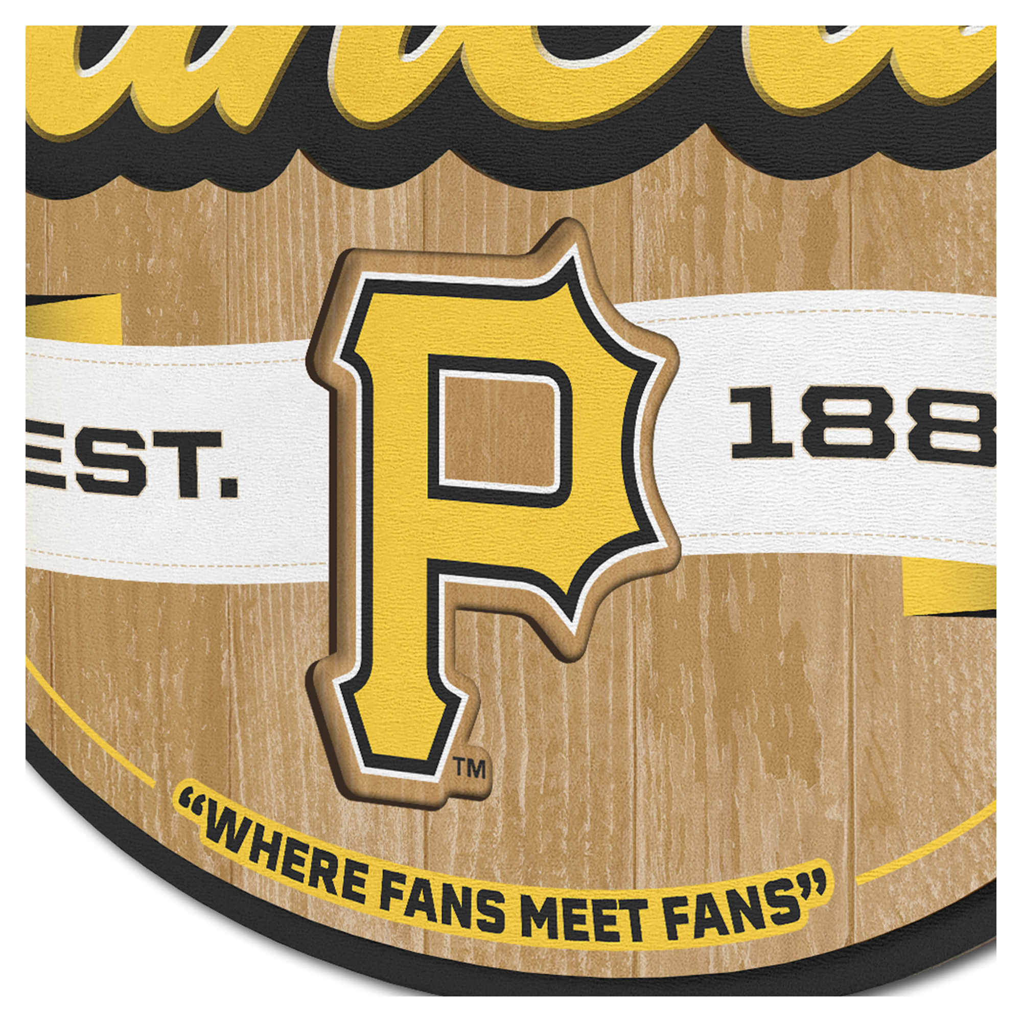 IDNA Pittsburgh Pirates 12.5" x 17" Fan Cave Sign