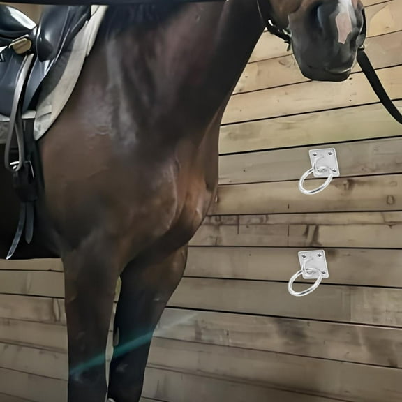 Raindrops Cross Tie Ring For Horse Block Tie Ring Hitching Ring With Screws For Horse Stall Stable Block Tie Ring Replacement Hitching Rings Tie Down Horse Barn Supplies