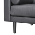 thumbnail image 6 of Naomi Home Marisa Top Grain Genuine Leather Mid-Century Sofa Set of 2-Color: Gray, Set: Chair/Loveseat, 6 of 11