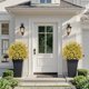 thumbnail image 1 of 2 pcs yellow artificial bushes para outdoors con ground spike fabric uv resistant realistic shrubs ball para outdoor/indoor front porch y garden, 1 of 7