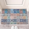 thumbnail image 2 of Bohemian Blue Geometric Design (3) Door Mat 30 X 17 Inch Welcome Doormat Indoor Outdoor Entrance Floor Mat Non Slip Spring Summer Decor Rubber Mats, 2 of 6