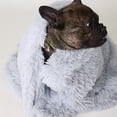 thumbnail image 3 of Pet Blanket Plush Small Animals Mat Warm Soft Pad 2 Layer Carpet Bed Couch Throw Rug, Light Gray, L, 3 of 9