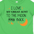 thumbnail image 4 of Inktastic I Love My Great Aunt To The Moon and Back Boys or Girls Toddler T-Shirt, 4 of 5