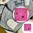 thumbnail image 1 of Seyotauo Halloween Spiderweb Paper Napkins, 20 Pcs Spider Web Disposable Hand Towels, 6.5x6.5 Inch, Halloween Dinner Party Supplies（Pink）, 1 of 6