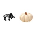 thumbnail image 1 of Estatua de toro,Estatua de toro,figura decorativa para escritorio,Arte decorativo coleccionable para el hogar y la oficina,Almohadas de calabaza de Halloween,Cojines de calabaza de, 1 of 8