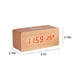 thumbnail image 3 of onlyliua para Interior/Exterior Reloj Madera Reloj Digital Led Creativo Carga Inalámbrica Termómetros Electrónicos Reloj Despertador Fuente de Alimentación Dual Función de Control de Voz, 3 of 6