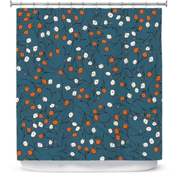Shower Curtains 70" x 73" from DiaNoche Designs by Olive Smith - Wildflower 2