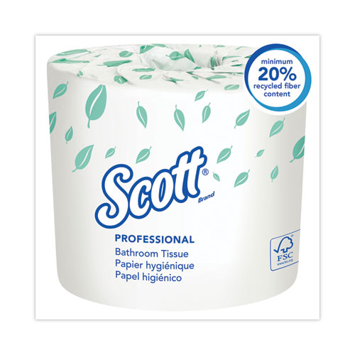 Essential Standard Roll Bathroom Tissue for Business, Septic Safe, 2-Ply, White, 550 Sheets/Roll, 80/Carton | Bundle of 2 Cartons - 2