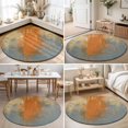 thumbnail image 4 of Round Area Rugs 3.3Ft, Burnt Orange Cement Gray Non-Slip Washable Circle Rugs Carpet, Modern Abstract Art Orange Indoor Outdoor Rug Floor Mats Throw Runner for Bedroom Living Room Bathroom, 4 of 8