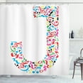 thumbnail image 1 of Ambesonne Letter J Shower Curtain, J Typography, 69"Wx84"L, Multicolor, 1 of 3