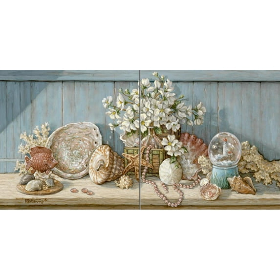 Tile Mural Bathroom Backsplash - Shell Collection I-JK - by Janet Kruskamp
