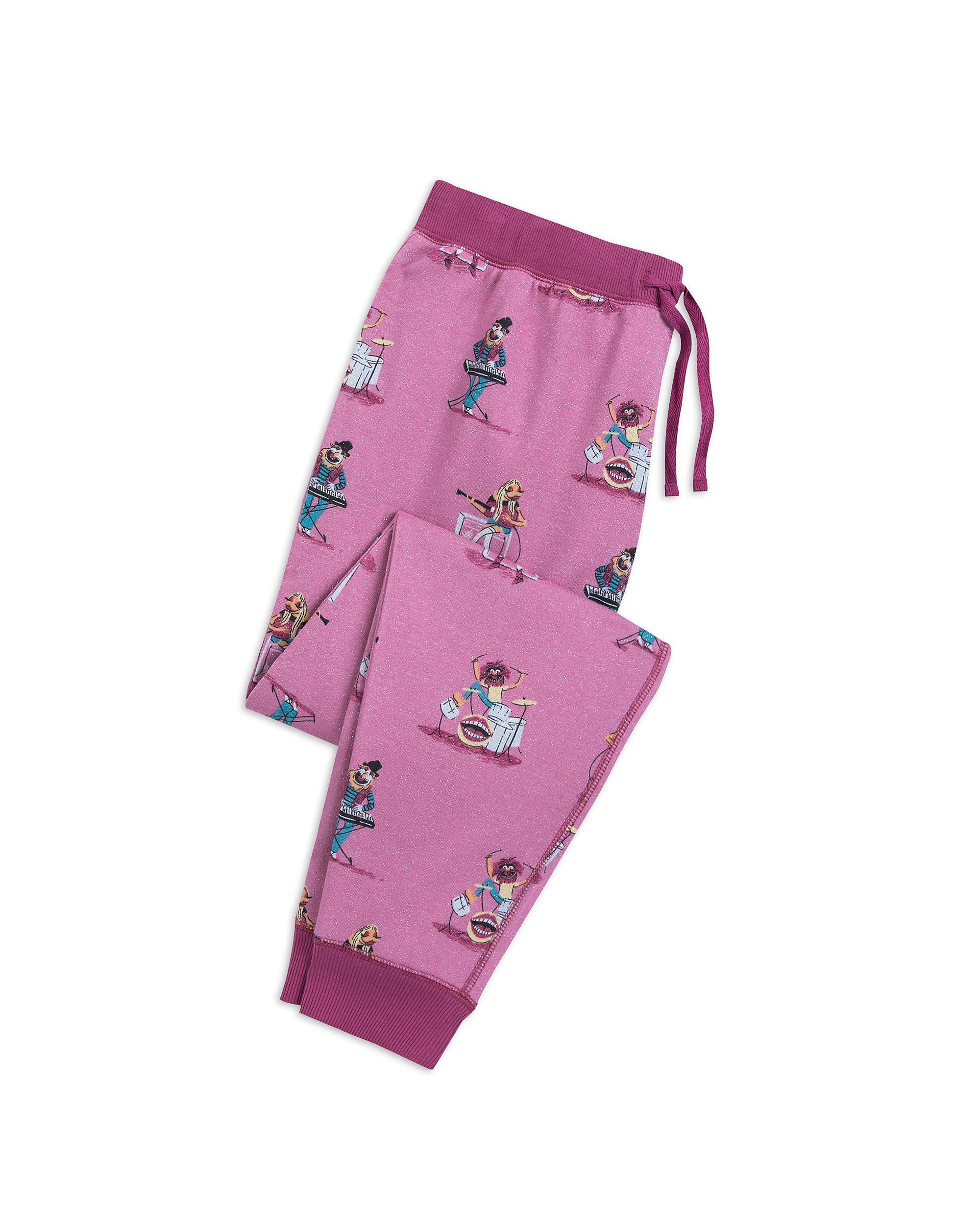 Disney Womens Glitter Jogger Pajama Set