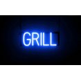 thumbnail image 1 of SpellBrite GRILL LED Sign for Business. 17.0" x 6.3" Blue GRILL Sign Has Neon Sign Look With Energy Efficient LED Light Source. Visible from 500+ Feet, 8 Animation Settings., 1 of 4