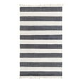 thumbnail image 3 of Unique Loom Chindi Rag Collection Area Rug - Striped (5' 1" x 8' Rectangle Navy Blue/Ivory), 3 of 7