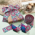 thumbnail image 3 of 7.7 Yards Floral Jacquard Ribbon 2 inch Ethnic Jacquard Polyester Ribbon Embroidered Woven Ribbon Trim, 3 of 7