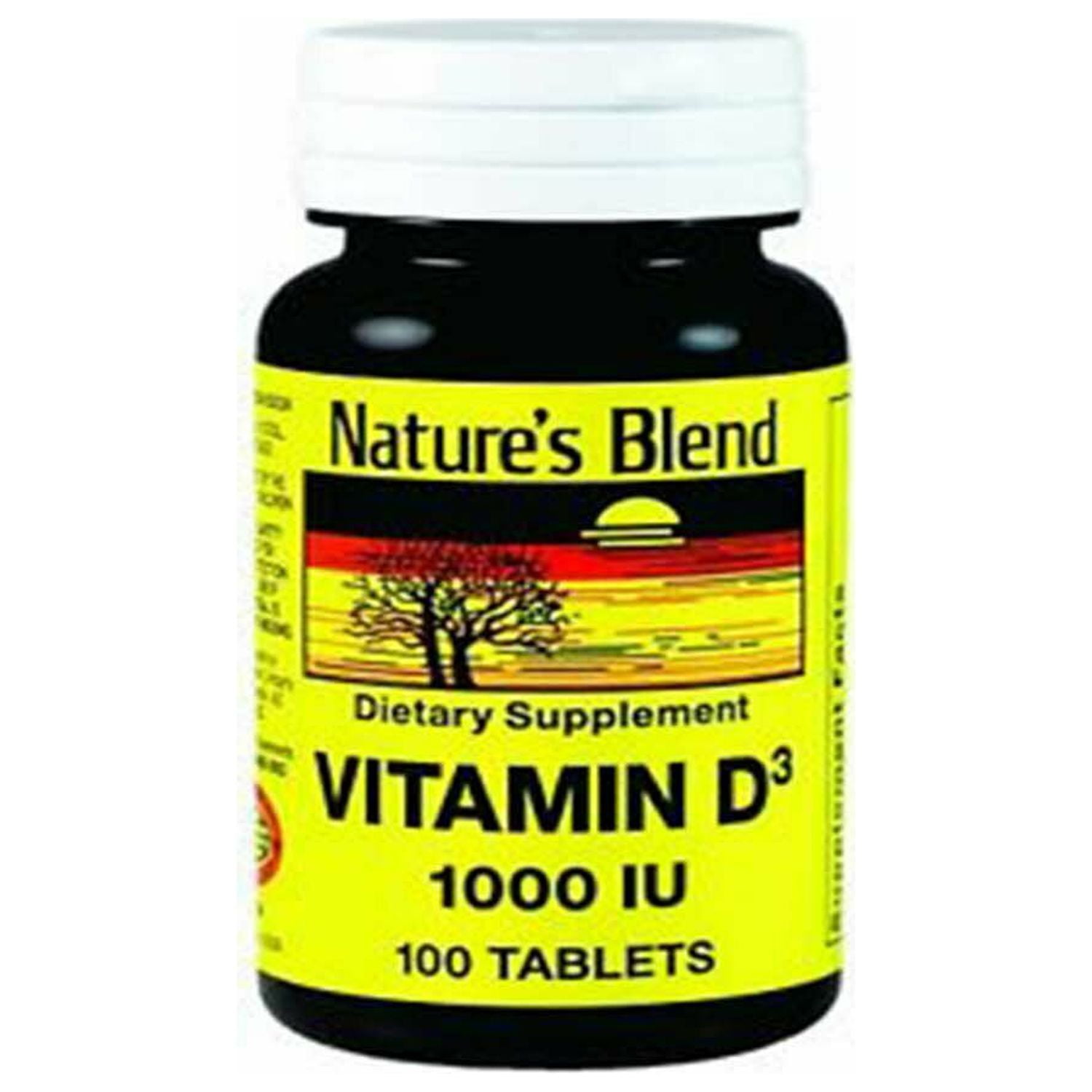 Nature's Blend Super Strength Vitamin D3 No Artificial 2000 IU 100ct,6-Pack