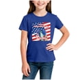 thumbnail image 6 of ITSAME Girls American Flag Graphic Tee 4th of July Short Sleeve Tops Independence Day Patriotic T-Shirts Blue Size 5-6, 6 of 6