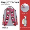 thumbnail image 5 of Geometric Dog Pattern Ergonomic Backpack - Adjustable Straps & Organized Pockets, 5 of 5