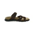 thumbnail image 3 of WHITE MOUNTAIN FOOTBEDS Womens Brown Crissross Toe Strap Sporty Grip Sole Arch Support Powerful Slip On Leather Sandals 9 M, 3 of 3