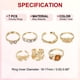 thumbnail image 2 of Conjunto de Anillos Gruesos de Oro para Mujeres Anillo Ajustable Apilable de Piedras Preciosas Joyería de Declaración Vintage, 7 Paquete, Tono Dorado, 2 of 6