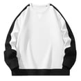 thumbnail image 1 of 2DXuixsh Chandails à Capuche pour Hommes Chandail de Sport pour Hommes Printemps Automne Col Rond Couple Ample Tenue Décontractée Tendance Mode Chandail pour Jeunes Chandail en Molleton chandail Blanc Taille TTTG, 1 of 5