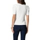 thumbnail image 3 of Blusa casual de verano para mujer con mangas cortas abullonadas y cuello redondo XS blanca, 3 of 6