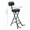 thumbnail image 7 of Trendix Guitar Stool, Folding Chair with Guitar Stand, Adult Portable Folding Stool with Backrest, Padded Cushion, 7 of 7