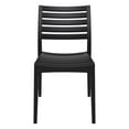 thumbnail image 3 of Luxury Commercial Living 33" Black Outdoor Patio Stackable Dining Chair, 3 of 9