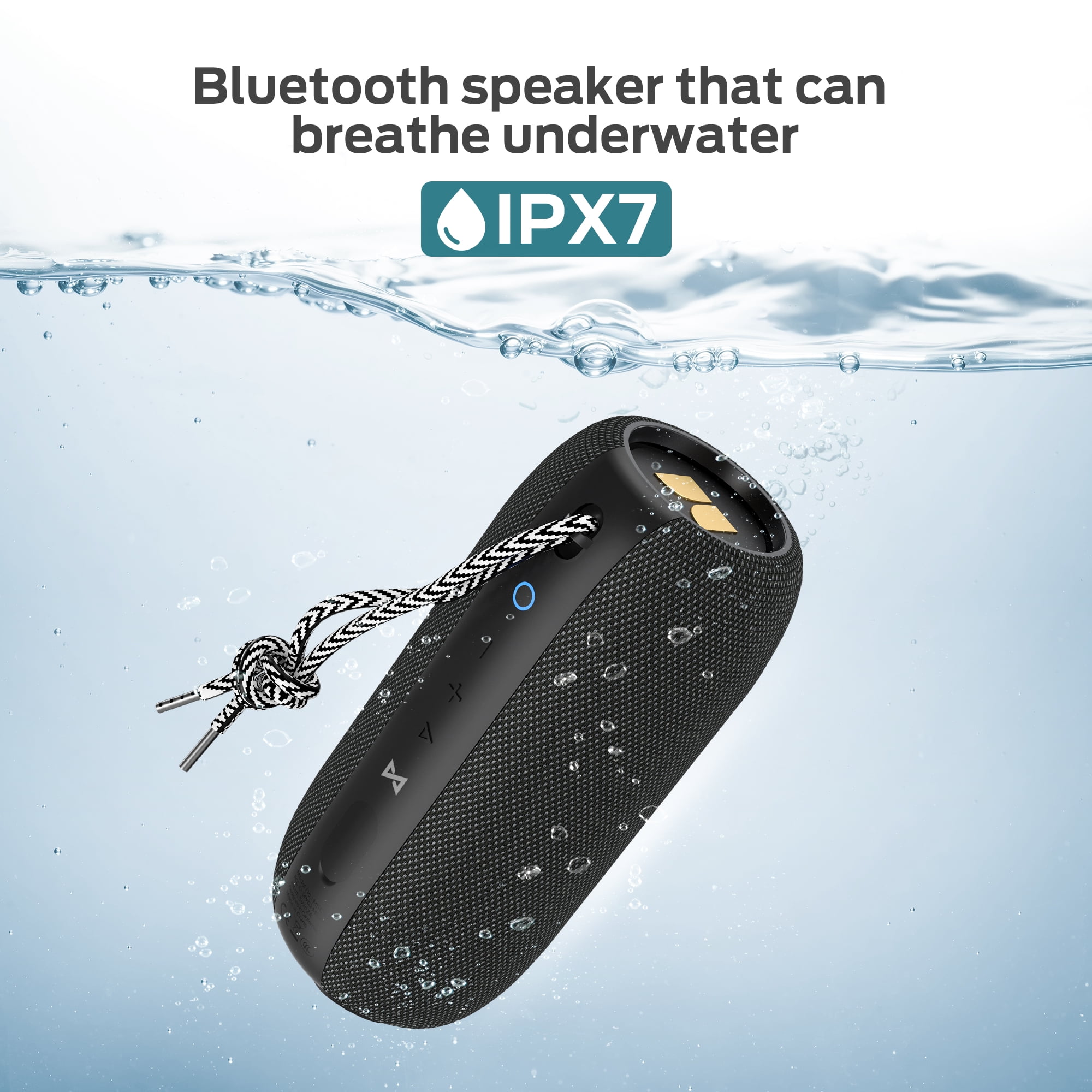 Monster Bluetooth Speaker, Portable Bluetooth Speaker, 40W True Wireless Speaker,360° Stereo Sound Effect,IPX7 Waterproof Speaker, Outdoor Speaker