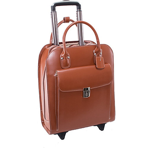 McKlein UPTOWN, Vertical Wheeled Ladies' Laptop Briefcase, Top Grain