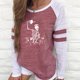 thumbnail image 2 of Camisas sexy para mujer Cuello redondo Manga larga Tops Impreso Blusa regular Fridja fjkfkj1861, 2 of 6