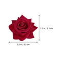 thumbnail image 3 of 3pcs Rose Flower Hair Clips Flower Barrettes Hairpins Flower Headdress for Women Girls, 3 of 10