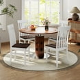 thumbnail image 5 of Gymax Dining Chairs Set of 4 w/Slatted High Backrests Concave Seats Rubber Wood Legs, 5 of 10