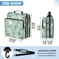 thumbnail image 3 of Zipper Binder with Shoulder Strap 2 inch 3 Ring Waterproof File Folder Organizer Bag 500 Sheet Mint Green Unicorns and Trees, 3 of 8