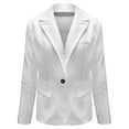 thumbnail image 7 of Delayuji Petite Blazers for Women Women Blazers for Work Casual Womens Casual Front Long Sleeve Lapel Collar Button Work Business Jacket White XXL, 7 of 7
