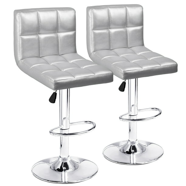 Homall Barstool Set Of 2 PU Leather Height Adjustable Swivel Bar stools