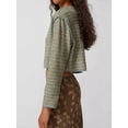 thumbnail image 3 of Liacowi Women Crop Tops Loose Long Sleeve Shirt Casual Pullovers Basic Streetwear Aesthetic Clothes, 3 of 5