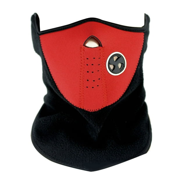 Cubrebocas transpirable con protección solar, cómodo y bufanda para el cuello para ciclismo, color rojo