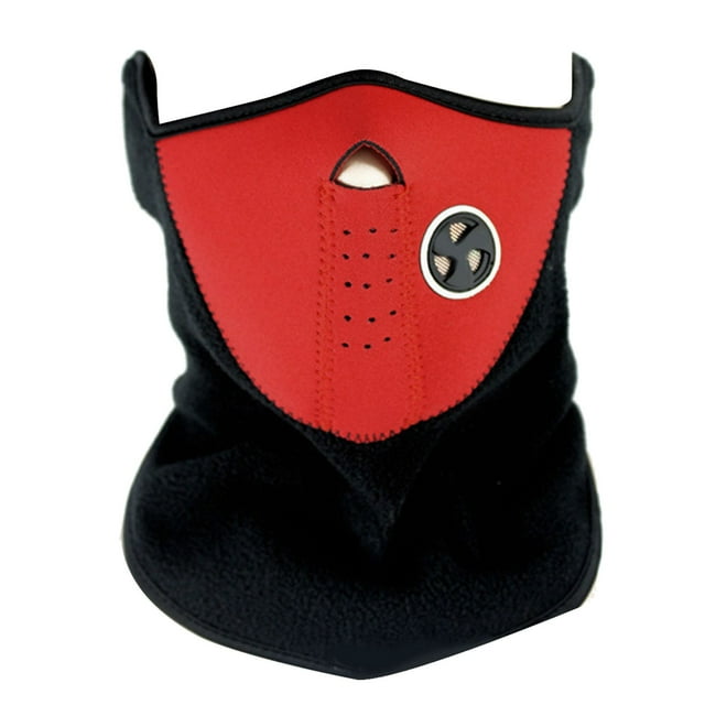 Cubrebocas transpirable con protección solar, cómodo y bufanda para el cuello para ciclismo, color rojo