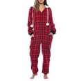 thumbnail image 2 of Diconna Pyjamas de Noël pour Femmes Pyjama à Manches Longues Zip en Polaire à Capuche Hiver Vêtements de Nuit, 2 of 4