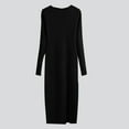 thumbnail image 2 of IROINNID Women's Spring Knitted Knitted Dress Long Sleeve Tight Bottom Wrap Hip Skirt, 2 of 7