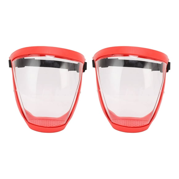 2 Pcs Couverture de Visage Protectrice Anti-Poussière Anti-Buée Haute Définition Anti-Éclaboussures Ceinture Élastique Réutilisable avec Tampons de Coton Filtrants Transparents