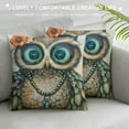 thumbnail image 3 of Creowell Throw Pillow Covers Rural Style Owl Pattern Cushion Pillow Case Home Decor Pillowcase Multi-Size, 3 of 5