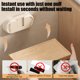 thumbnail image 5 of Soporte para papel higiénico de madera de haya con estante y ventosa. Estante para rollos de papel higiénico de baño sin necesidad de taladrar. Estante de almacenamiento de pared compacto para baño., 5 of 6