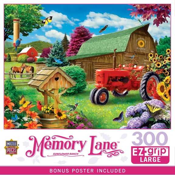 Memory Lane - Sunflower Ranch 300 Piece EZ Grip Puzzle
