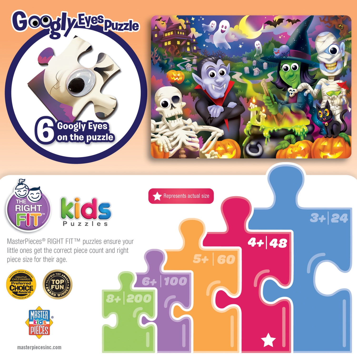 MasterPieces Googly Eyes - Freaky Friends 48 Piece Jigsaw Puzzle for Kids