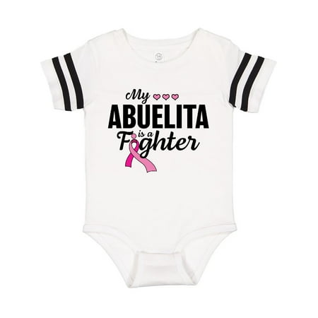 

Inktastic Breast Cancer Awareness My Abuelita is a Fighter Gift Baby Boy or Baby Girl Bodysuit
