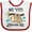 White and Red, variant on Inktastic My Titi Loves Me with Sloth and Hearts Boys or Girls Baby Bib