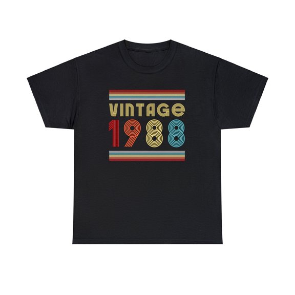 Vintage 1988 TShirt Men Limited Edition BDay 1988 Birthday Shirts for Men Plus Size Big and Tall