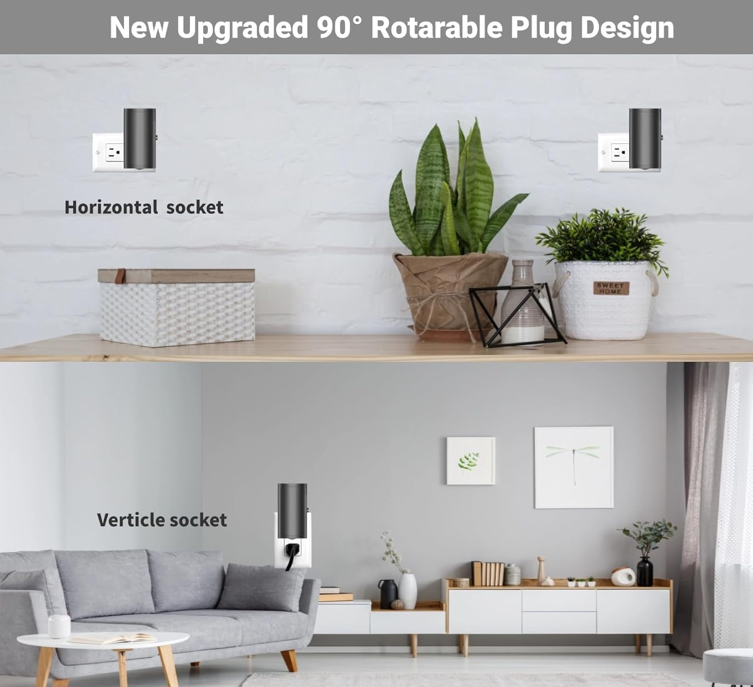 AllWays Plaza LED Night Light Plug in, Night Lights Plug into Wall Dusk to Dawn Sensor,5-300LM Adjustable Brightness, 2700K,Dimmable Night Lights for Kitchen,Hallway Bedroom,Stairway,2 Pack